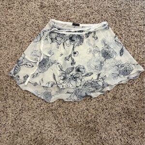Floral Sheer Wrap Around Ballet Skirt